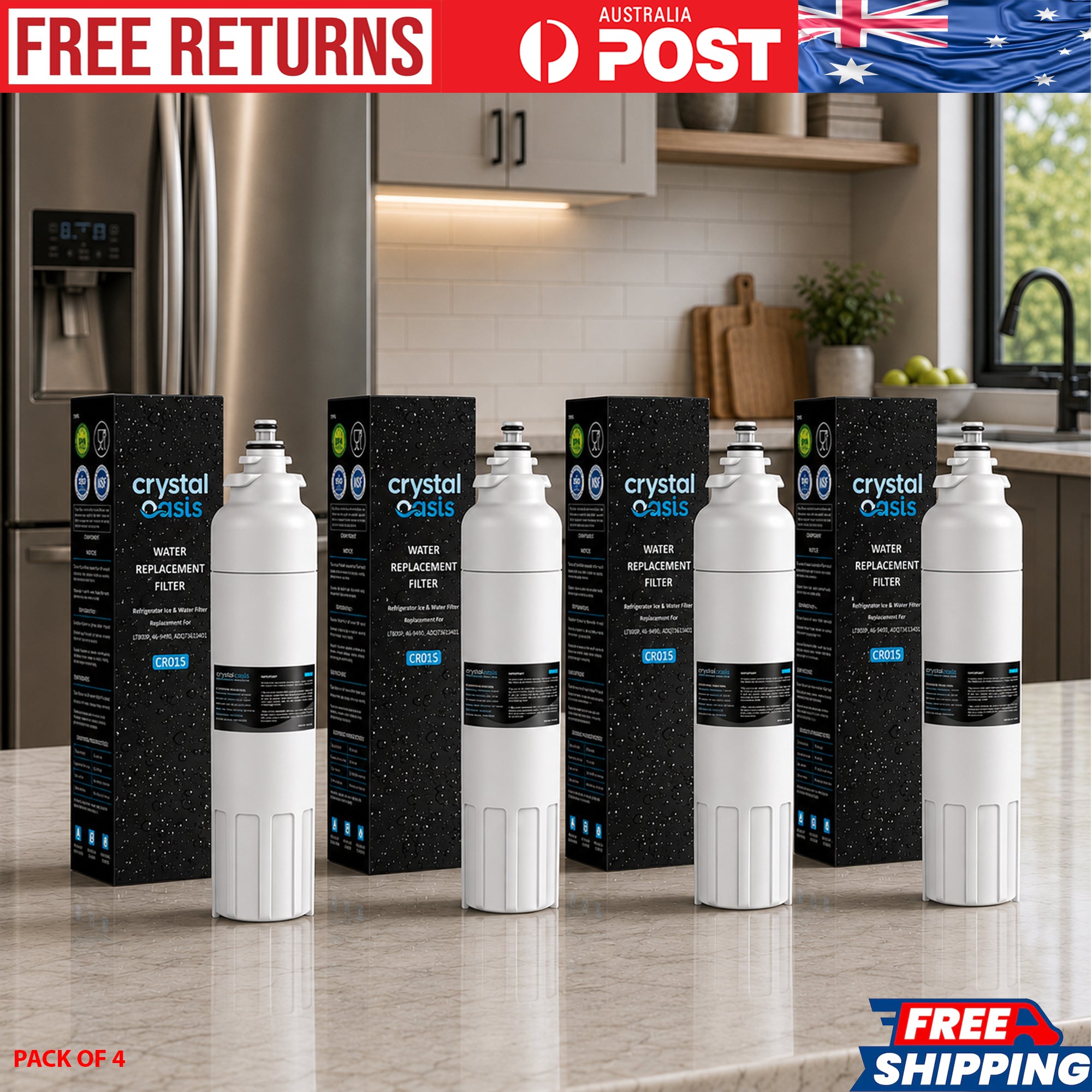 LT800P Replacement Fridge Water Filter | CRYSTAL OASIS CR015 LG