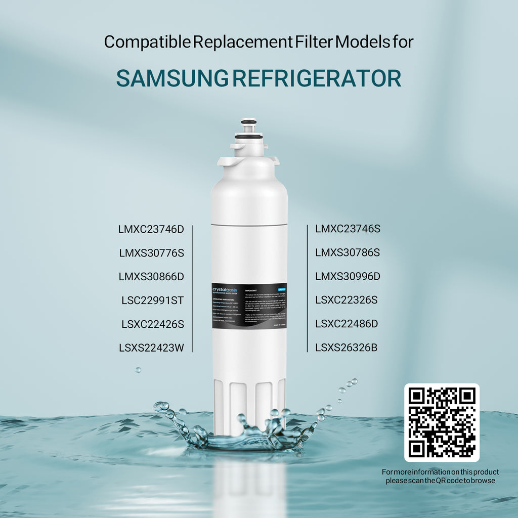 CRYSTAL OASIS CR015 LG Water Filter LT800P | Compatible ADQ73613401, ADQ73613402, ADQ73613408, ADQ75795104