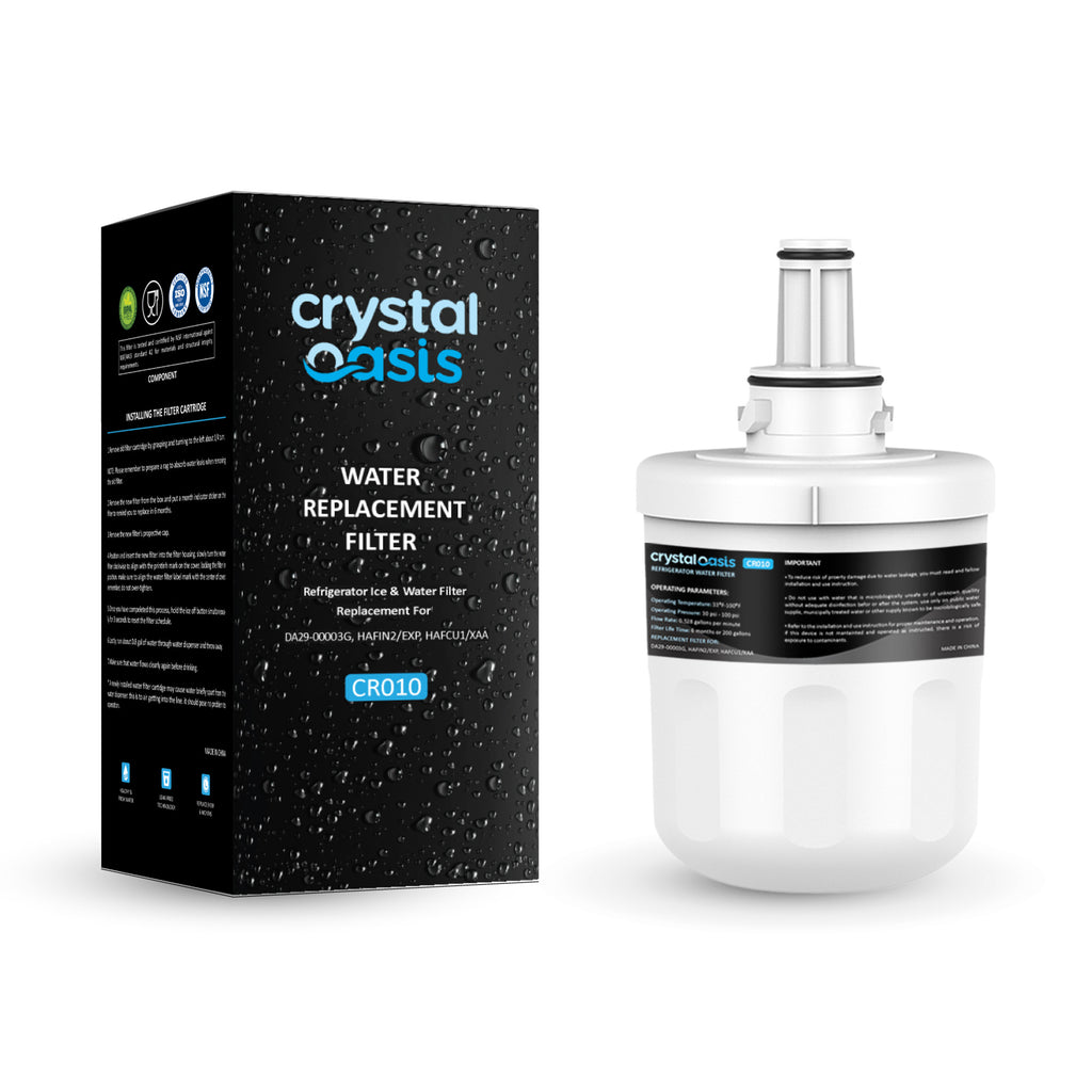 CRYSTAL OASIS CR010 Fridge Water Filter Replacement for DA29-00003G, DA29-00003B, HAFCU1, wws1.