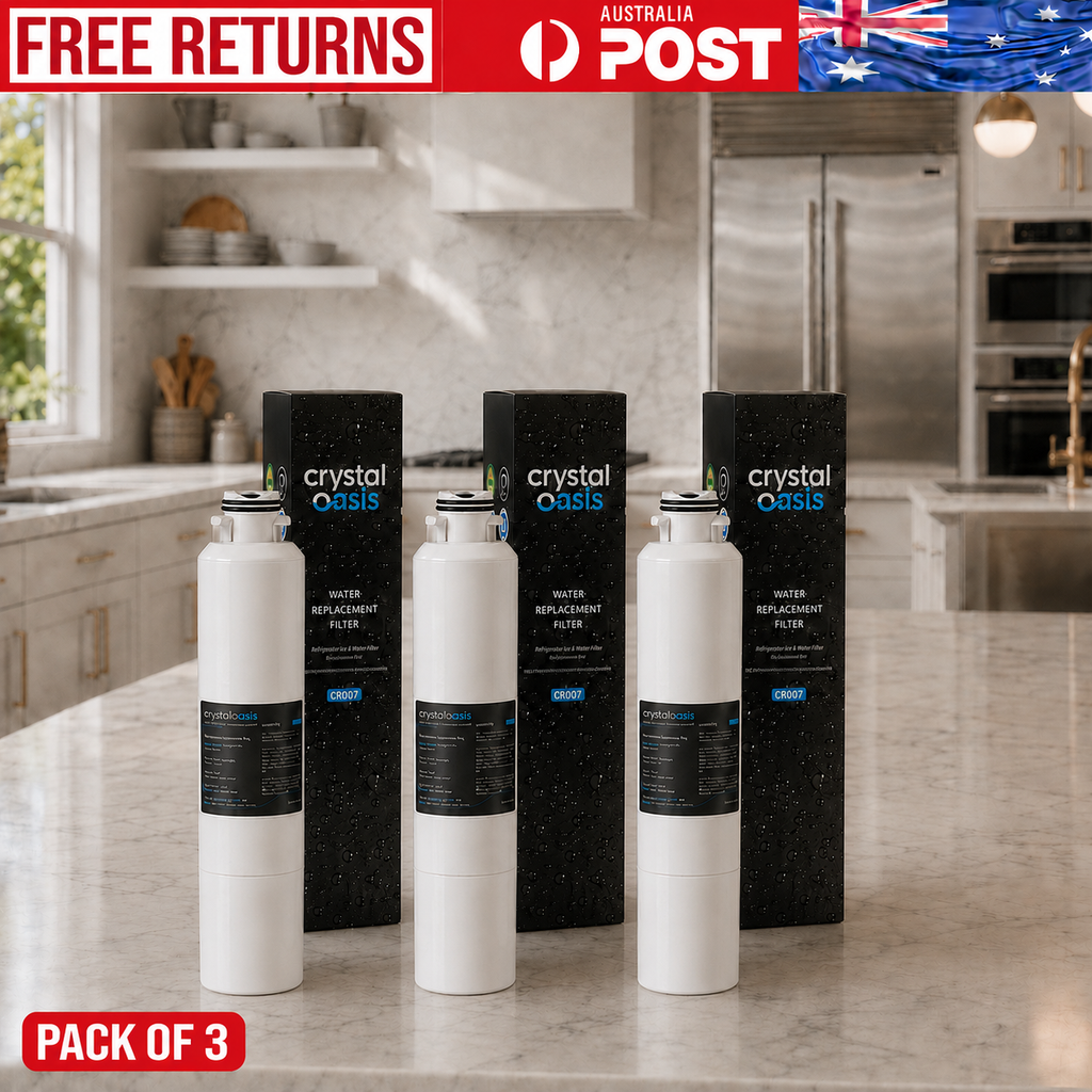CRYSTAL OASIS CR007 Samsung Refrigerator Water Filter Replacement DA29-00020B, DA97-08006A, HAF-CIN/EXP, DA29-00020B-1 — Pack of 3