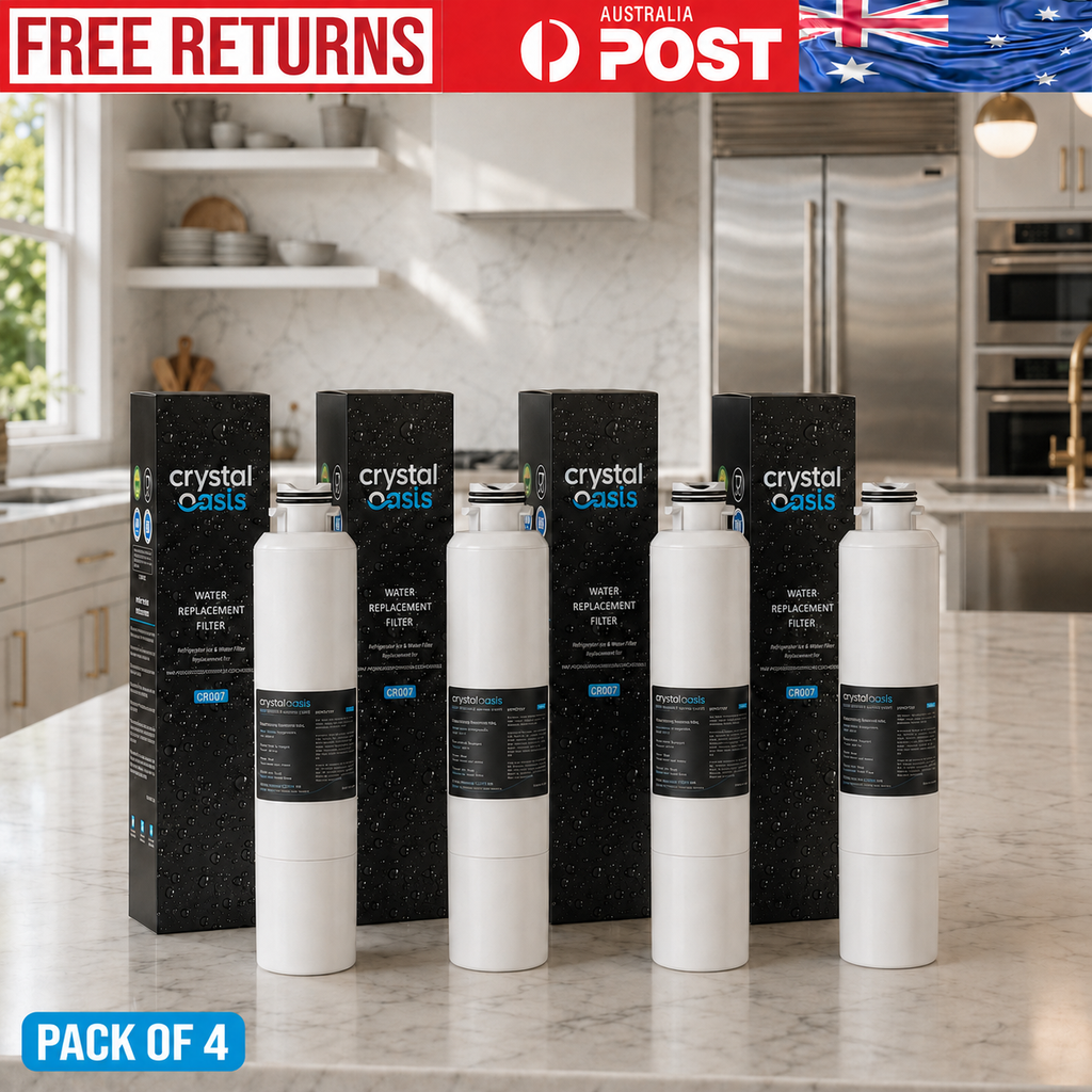 CRYSTAL OASIS CR007 Samsung Refrigerator Water Filter Replacement DA29-00020B, DA97-08006A, HAF-CIN/EXP, DA29-00020B-1 — Pack of 4