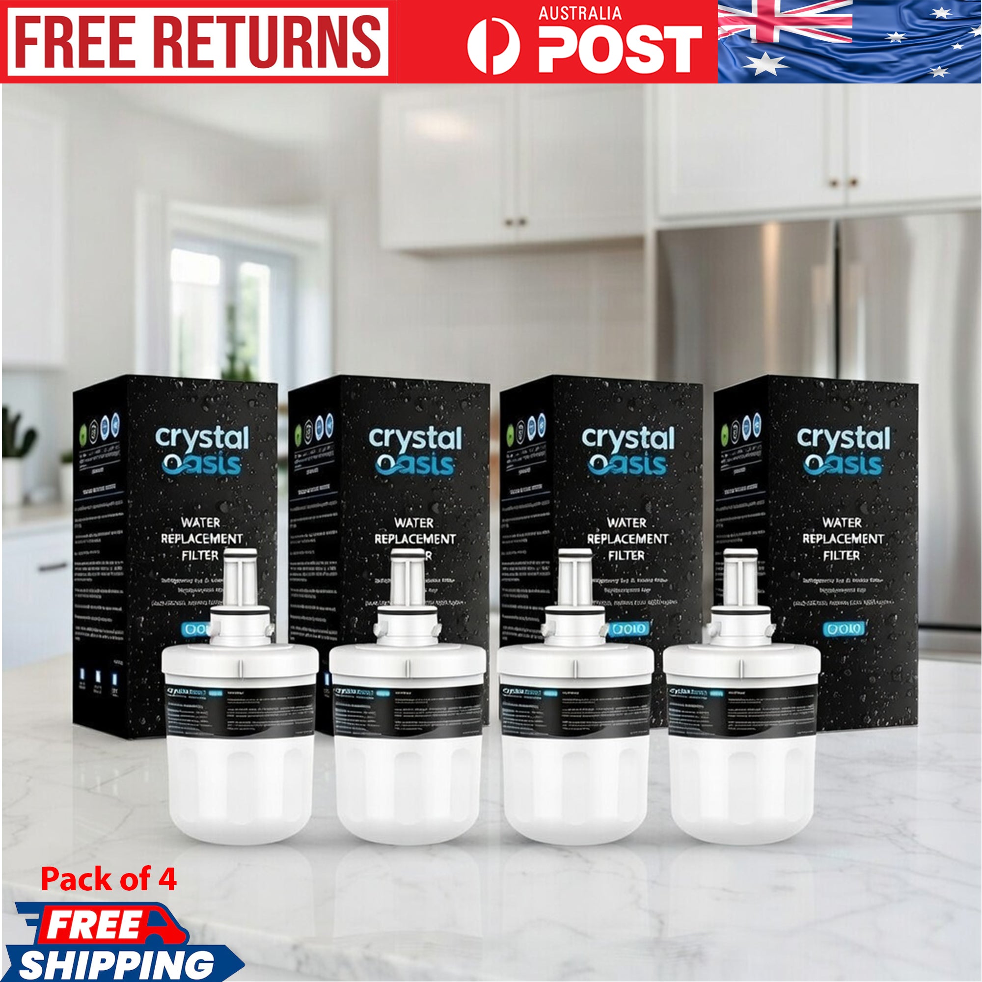 CRYSTAL OASIS Water Filter CR010 | DA29-00003G Fridge Water Filter Replacement for DA29-00003B, HAFCU1, wws1